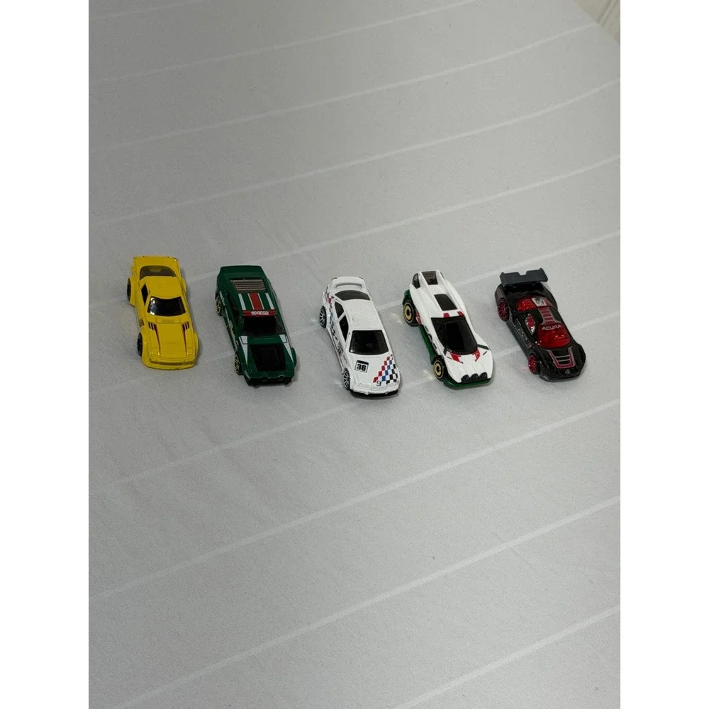 Hot Wheels 5-Car Loose Lot Exotic Race Cars & Rally (Porsche, Acura, Dimachinni)